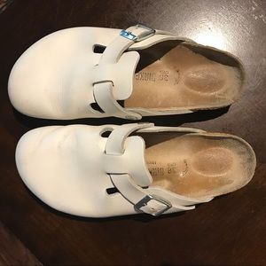 Birkenstock shoes, size 38, white, great condition